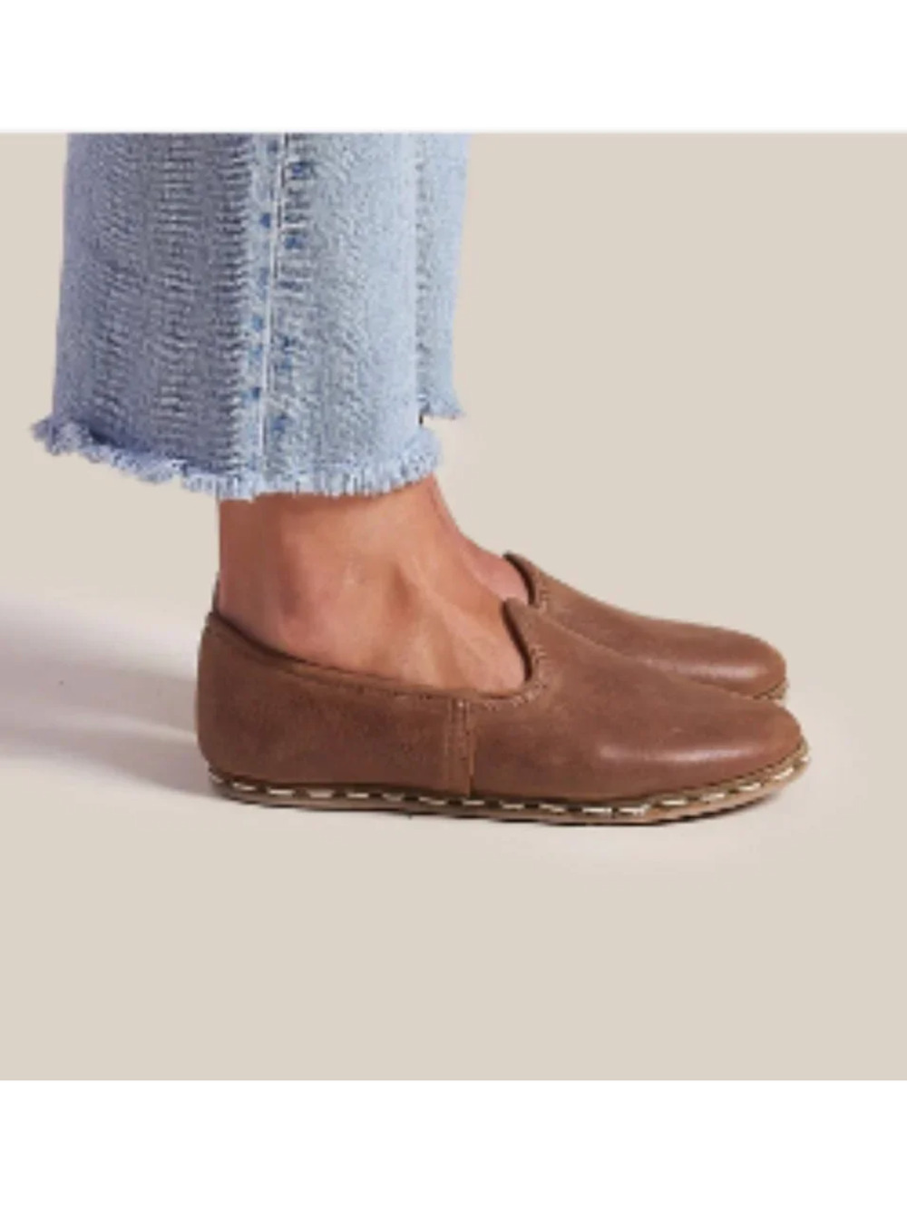 Sabah Fort Worth Loafers 6.5 37 Flats Slip On Shoe Mules Tan Brown Boho Western